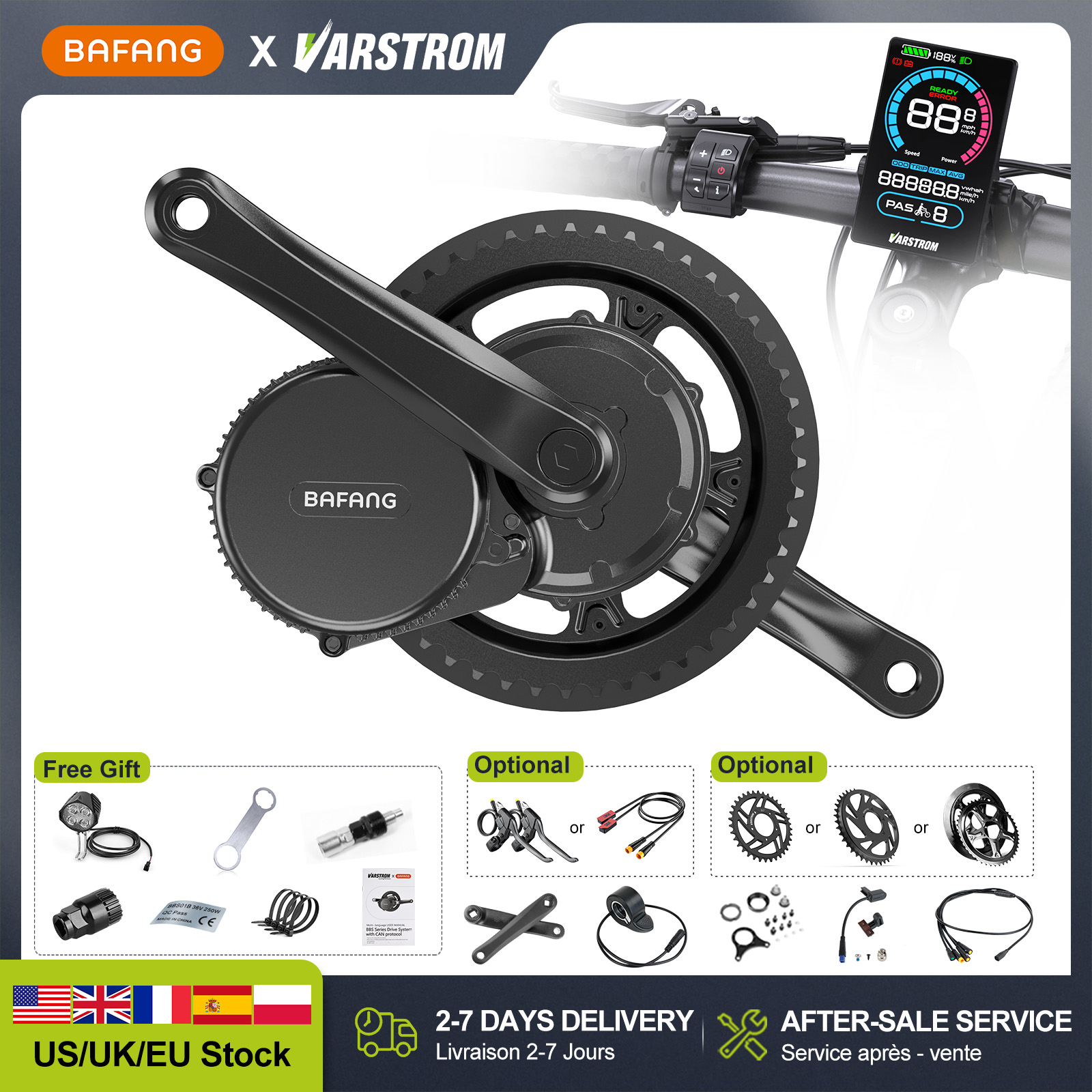 Bafang Bbs02B 48V 750W Mid Drive Kit - [ABD Stok] BAFANG 48V 500W 750W