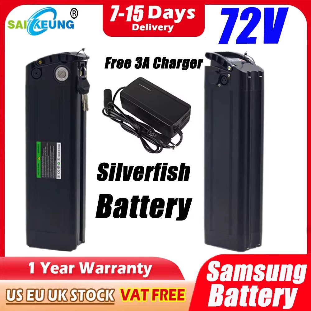 Electric Bicycle Battery 72V 30Ah - 72V SilverFish Akku Accu Titanate Gövdeli