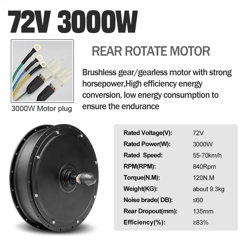3000W MTX39 E-bisiklet Dönüşüm - Ebike Conversion Kit 72V 3000W incelemesi ve fiyatı