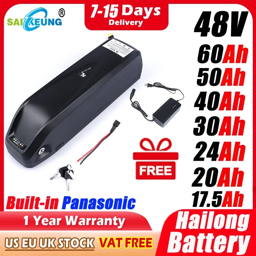 Orijinal 48V 52V 20AH 60V Ebik - Ebike Battery 48V 20Ah Hailong incelemesi ve fiyatı