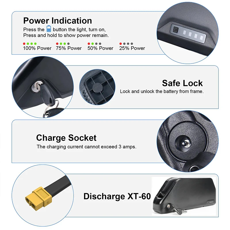 E bisiklet cham-rider 36v 48v  - Electric Bicycle Battery 72V 30Ah incelemesi ve fiyatı